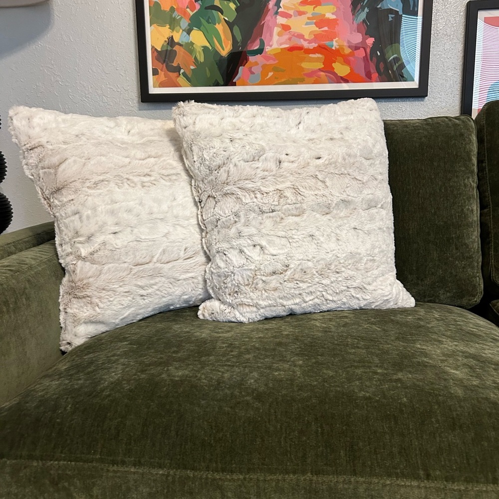 FAUX FUR PILLOWS - set of 2 (17x17)